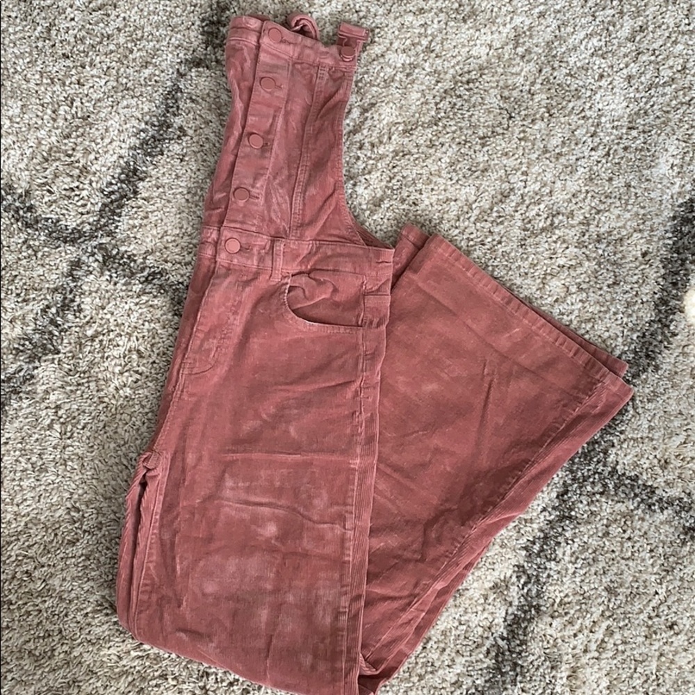 Black label corduroy overalls